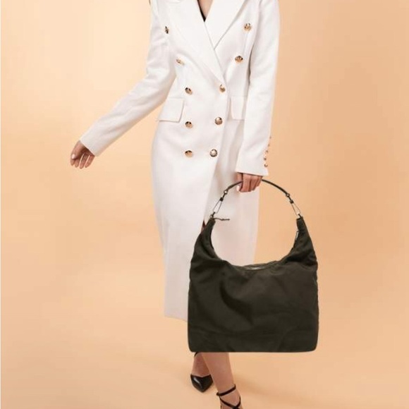 Black Gucci Nylon Bag With Brown Lether Trim & Silver Hardware - EUC - Picture 16 of 16